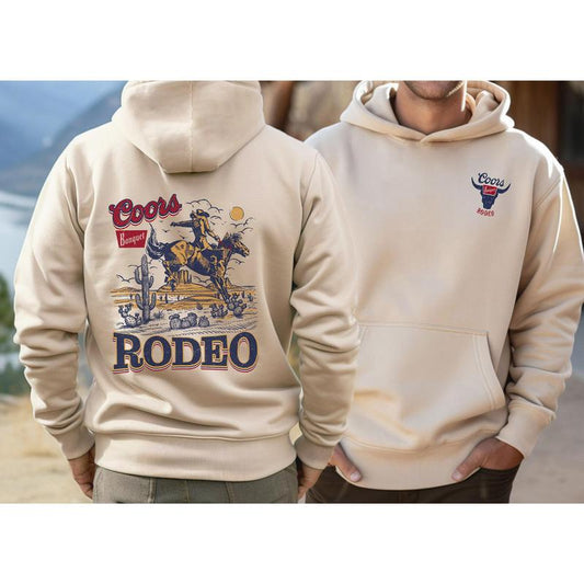 Unisex Coors Banquet Rodeo Drawstring Pull Over Hooded Hoodies